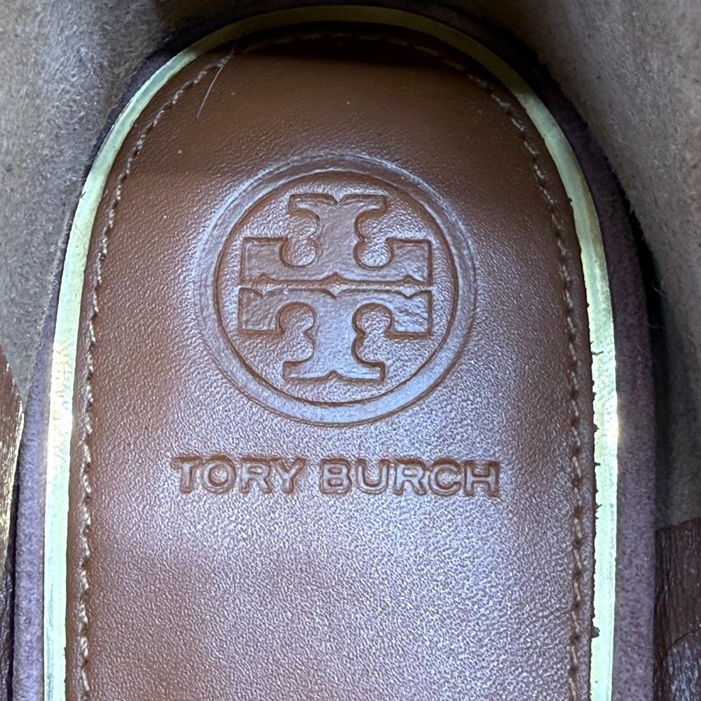 Tory Burch Metal Miller Loafers Mauve 10 M Pink Modern Office Casual Minimalist - Picture 11 of 11